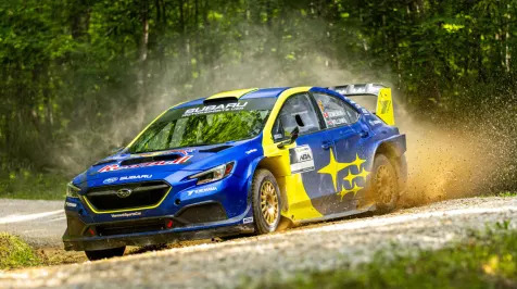 <h6><u>2023 Subaru WRX rally car ready to flick and fly in the American woods</u></h6>